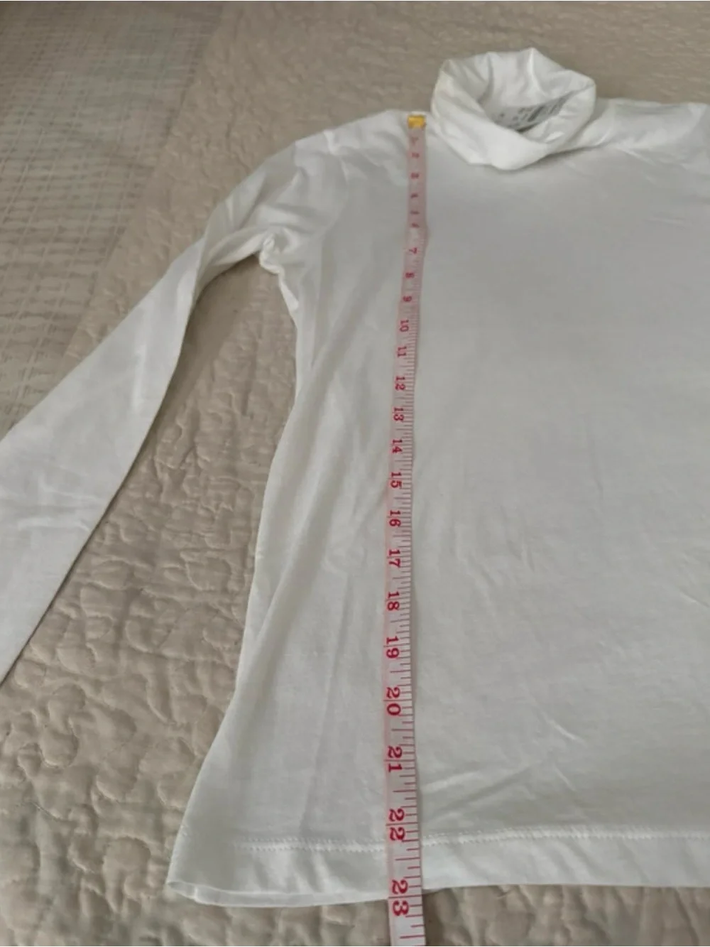 J Crew Tissue turtleneck White Long-Sleeve Top
